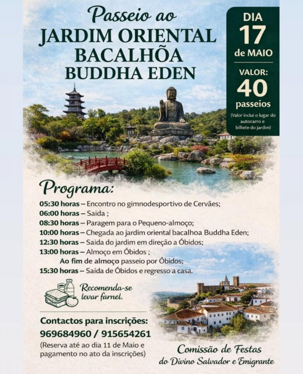 Passeio ao Jardim Oriental Bacalh&ocirc;a Buddha Eden